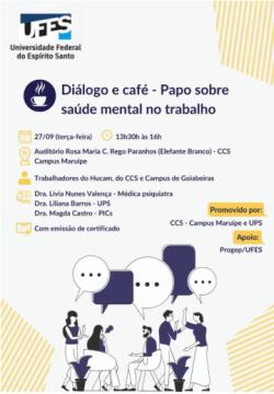 Diálogo e café - Papo sobre saúde mental no trabalho.